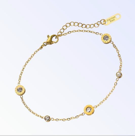 Timeless Stones - 18K Gold Plated Bracelet