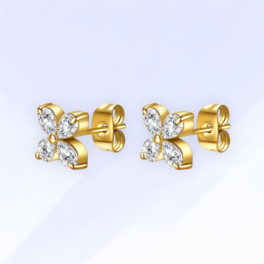 Sunlit Flower Studs - 18K Gold Plated