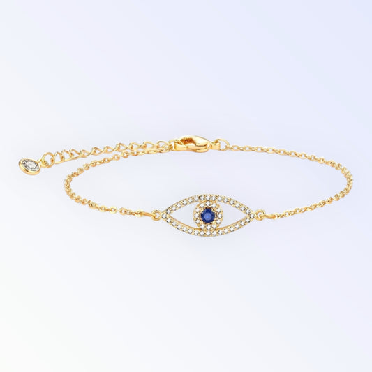 Evil Eye Bracelet Navy Edition - 18k Gold Plated