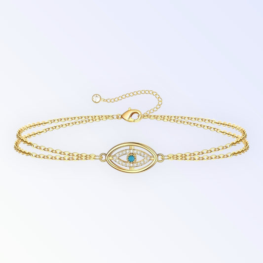 Evil Eye Bracelet - 18k Gold Plated